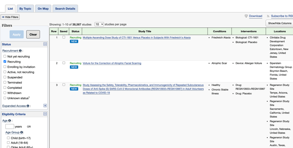 Using Clinicaltrials.gov for Competitor Analysis