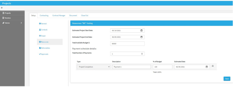 K360-vendor mgmt projects