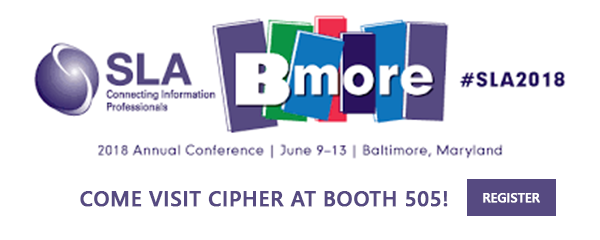 Cipher to Speak at SLA (June 11-13)