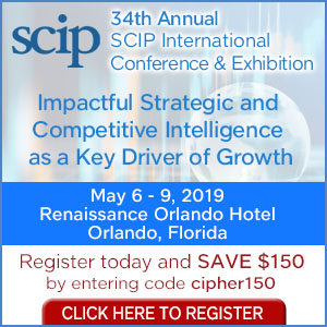 Cipher to Present for the 5th Year at SCIP Conference (May 6-9)